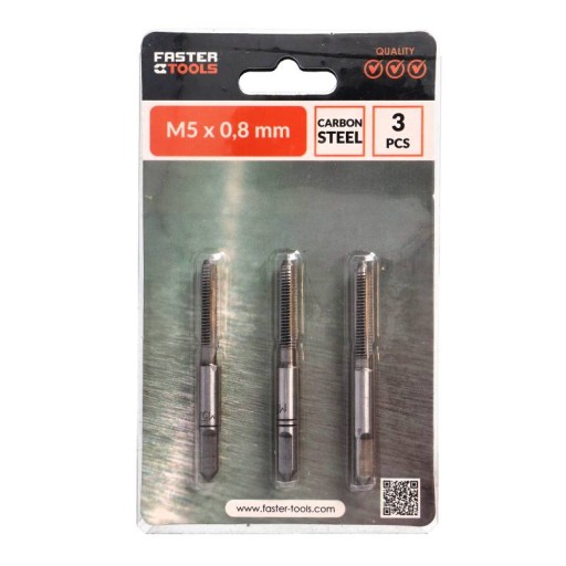 ZÁVIT M5 x 0,8 mm 3 KS ZÁVITOVÉ VIACHRANNÉ ZÁVITNÍKY