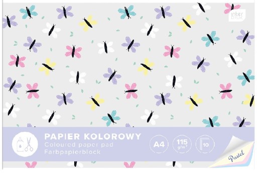 Farebný pastelový vystrihovací papier A4 10 listov 1
