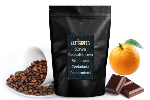 Ochutená káva bez kofeínu Čokoládový pomaranč 100g