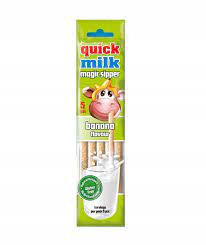 QUICK MILK - mliečne trubičky s príchuťou banán 30G