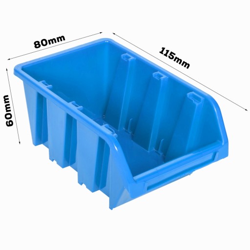 10x Odpadkový kontajner dielenský kontajner 80x115x60 modrý