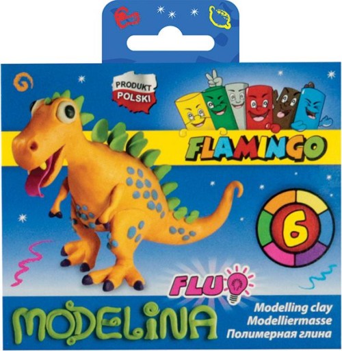 FLUO modelovacia hmota 6 farieb Flamingo 453084