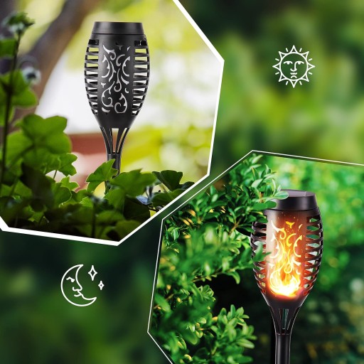 Solárna záhradná lampa LED baterka s plameňom lampy záhradné svetlá