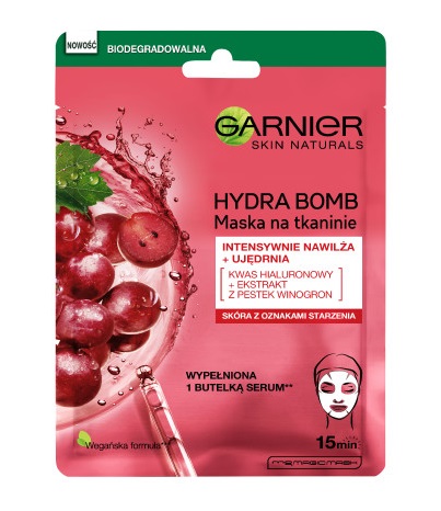 Grape Sheet Mask Garnier Hydra Bomb