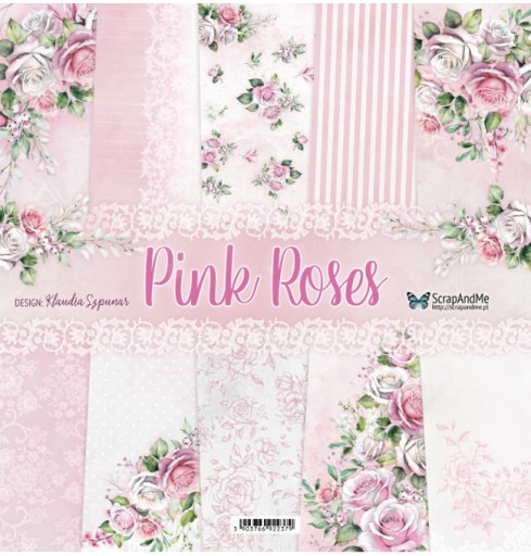 Sada papierov na scrapbooking 30x30 - ScrapAndMe - Ružové ruže