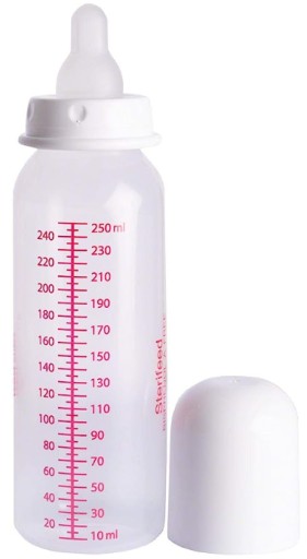opakovane použiteľná dojčenská fľaša + cumlík 250 ml