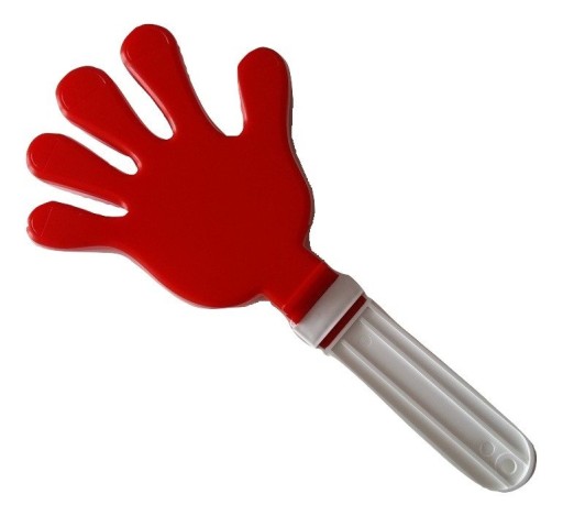 Fanúšikovia labka, klopačka, klopačka POĽSKO 28 cm BIELO - ČERVENÁ - POĽSKO