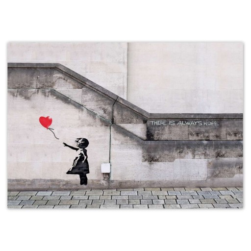 Nálepky A5 LEVEL Banksy Girl Balloon