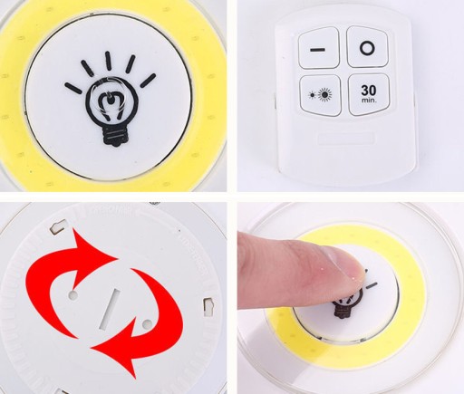 BEZDRÔTOVÁ LED LAMPA S DIAĽKOVÝM SVETLOM NA BATÉRIU