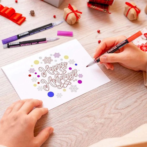 MAGIC MARKERS Glitrové fixy FAREBNÉ METALICKÉ DVOJRADOVÉ 8 ks