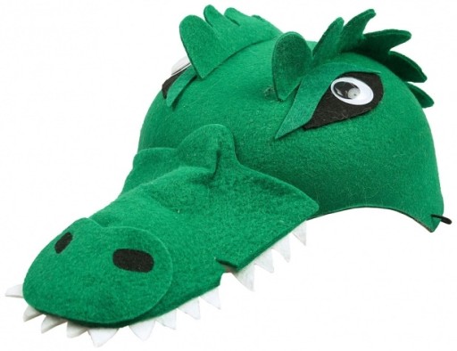 Klobúk Zelený KROKODÝL Dinosaurus Dino Dragon Disguise Outfit Karnevalový ples