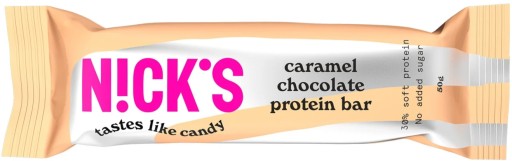 Proteínová tyčinka v čokoláde, slanom karameli a karamelovom proteíne bez cukru