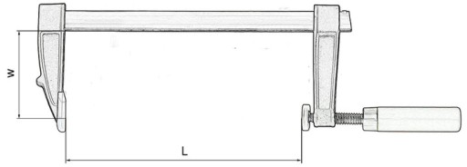 CARPENT CLAMP 200 x 50 mm.