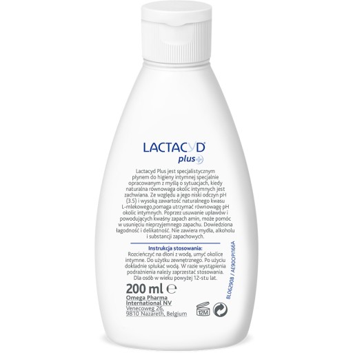 LACTACYD PLUS Tekutý prípravok na intímnu hygienu 200 ml