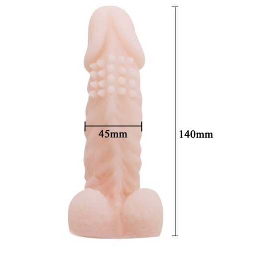 Stimulujúci cyberskin návlek na penis