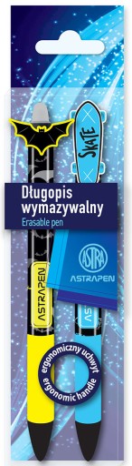 ASTRA guľôčkové pero s automatickým stieraním, 2 ks pre chlapca