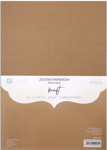 SADA PAPIERA KRAFT 220G DPPS-004 DPCRAFT