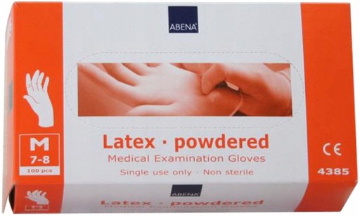 ABENA PRÁŠKOVÉ LATEXOVÉ RUKAVICE veľkosť M