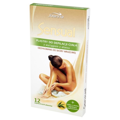 Joanna Sensual Aloe telové depilačné pásiky 1 balenie (12 ks)