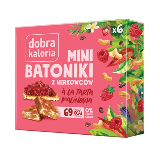 Mini kešu tyčinky a la malinový koláč 102 g Dobrá Kaloria