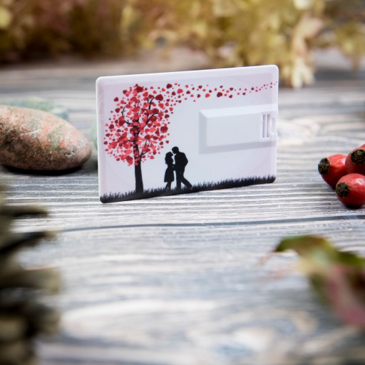 Pendrive karta 2 GB 2.0 s UV potlačou SVADBA + KRABIČKA DARČEK GADGET