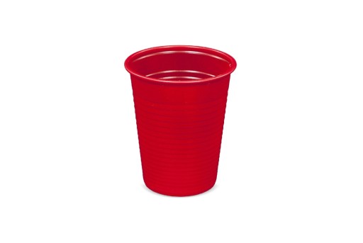 PLASTOVÉ POHÁRKY 200ml NA NÁPOJE ČERVENÉ 100ks