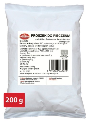 BIO BEZLEPKOVÝ PRÁŠOK DO PEČIVA 200 g - AMYLON