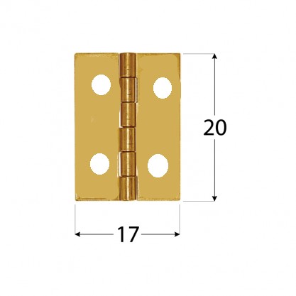 Pletený pánt ZS20 17x20x0,5mm 10 ks