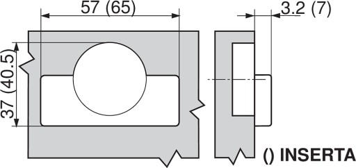 BLUM 71M2550 nasadzovací záves + vedenie