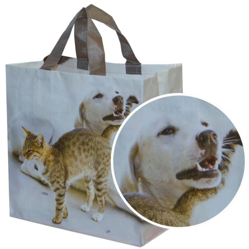 ZVIERATÁ NÁKUPNÁ TAŠKA Pes a mačka 35x20x35cm 24L
