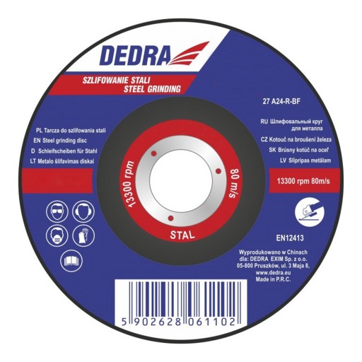 Dedra F13023 oceľový rezací kotúč 125x22,2 mm