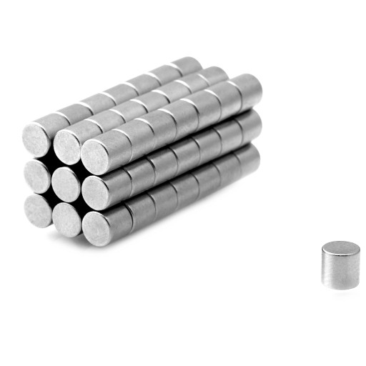 okrúhly NEODYMOVÝ MAGNET 4x6 N38 SET 10 kusov SILNÝ