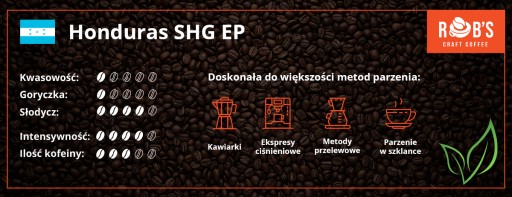Čerstvo pražená káva HONDURAS SHG EP 250g - zrnková
