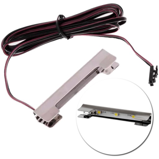 CLIP LED PODSVIETENIE NA OKNÁ, SKLENENÉ POLICE, PLEXI OKNÁ 0,24W 12V DC