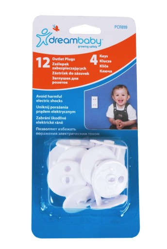 Kryty elektrických zásuviek Dreambaby, 12 kusov
