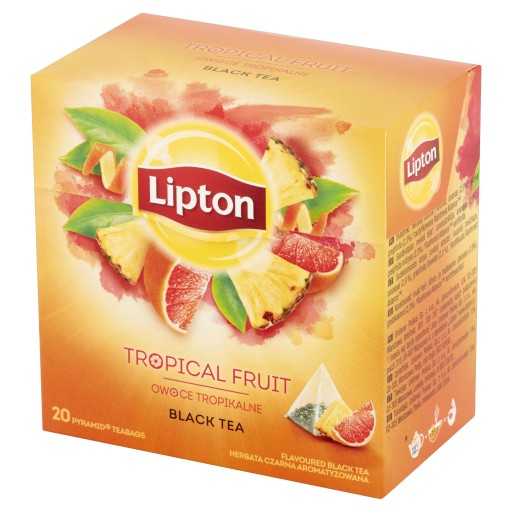 Lipton Ochutený čierny čaj Tropical Fruit pyramídy 20 ks 36g