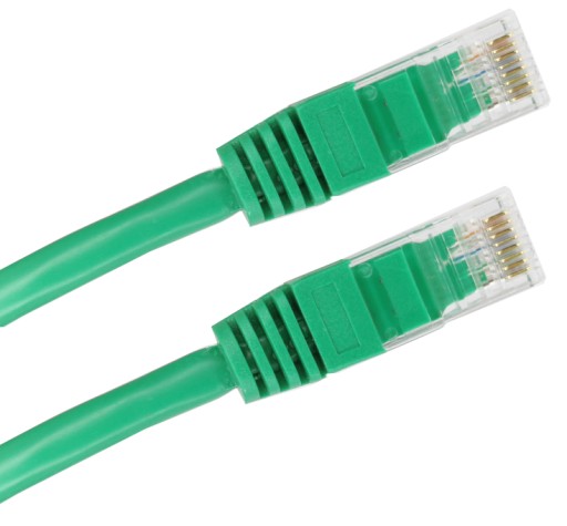 Dlhý 5m Patchcord U/UTP 5e zelený sieťový kábel