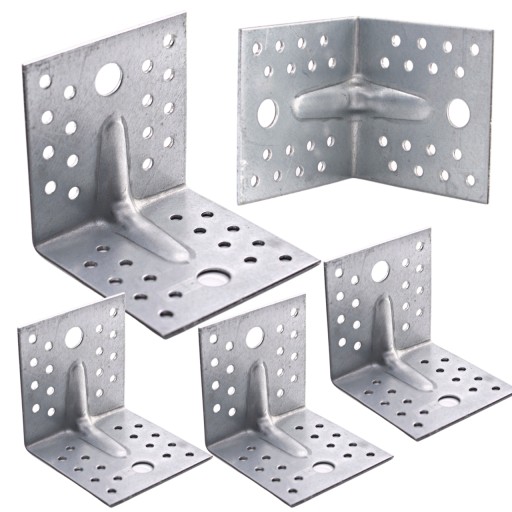 TESÁRSKA OCELOVÁ UHĽOVÁ STAVEBNÁ ŠKÁRA NA DREVO 80x80x80 mm 5 ks