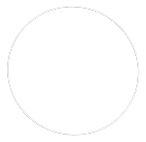 Kovový krúžok na lapač snov - biely, 40 cm