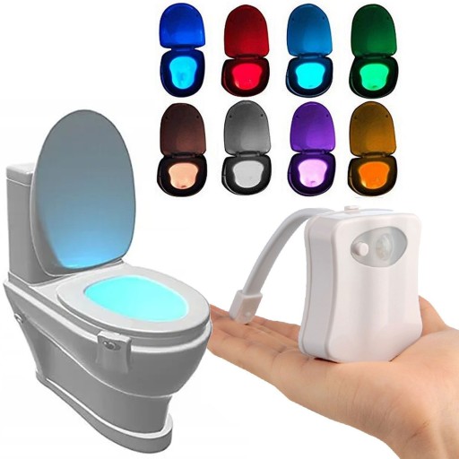 LED LAMPA PRE WC, SENZOR POHYBU A SVETLA