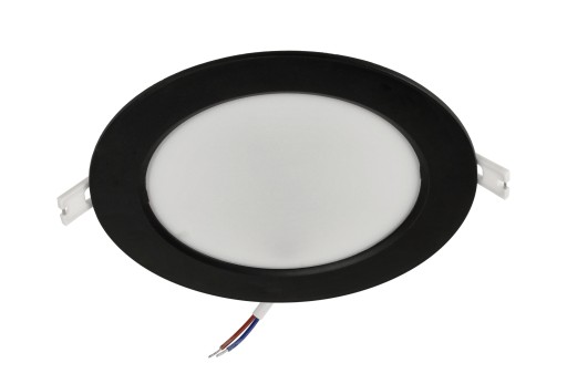 LED stropné svietidlo, zápustné, zápustné, 12W, 1200lm, 4000K, čierne