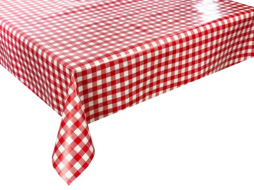 Obrus na meter rozmery Obrus na červený kockovaný stôl 10x140 cm