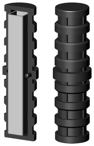 Plastová spojka s kovovým jadrom, priemer 25x1,5