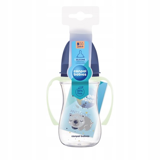 CANPOL ANTIKOLICKÁ FĽAŠA S OSVETLOVACÍMI RÚČKAMI KOALA 3m+ 240ml