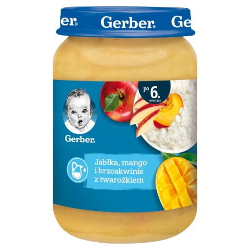 Gerber Dezert Jablká mangový tvaroh 190g
