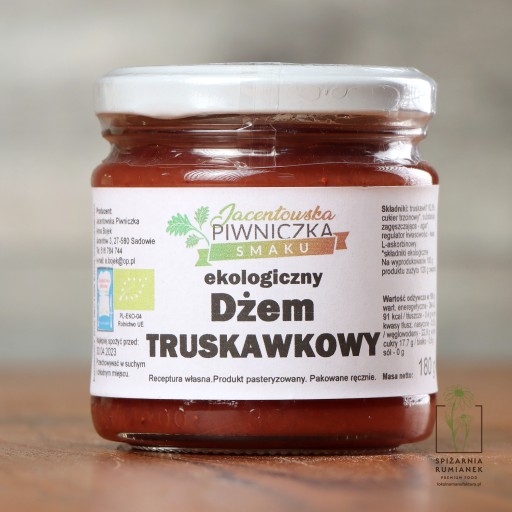 Bio jahodový džem z jahôd 180g Jacentowska Piwniczka