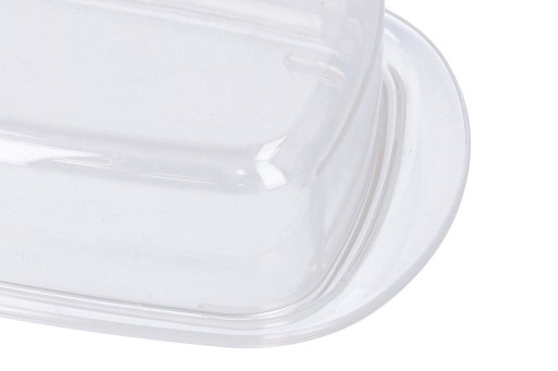 NÁDOBKA NA MASLO 18x11,5cm nádoba na maslo, biely plast, priehľadný kryt