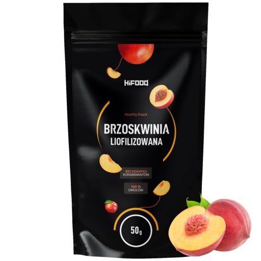 Mrazom sušená broskyňa 100% plátky 50g HiFOOD
