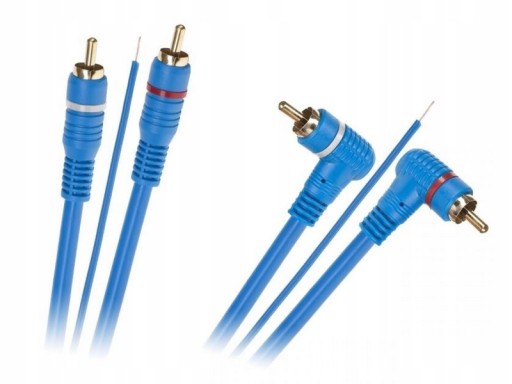 KÁBEL 2x RCA (cinch) UHLOVÝ PRIAMY SIGNÁLOVÝ KÁBEL PRE OVLÁDANIE ZOSILŇOVAČA 5M