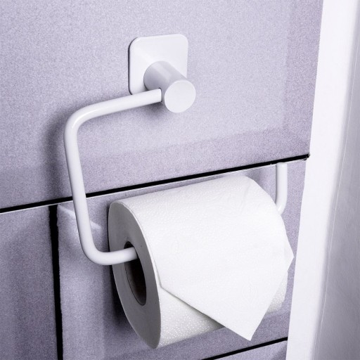 Držiak NA TOALETNÝ PAPIER, biely držiak na stenu